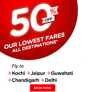 AirAsia offering 50% savings on base fares on selected flights across AirAsia offering 50% savings on base fares on selected flights across