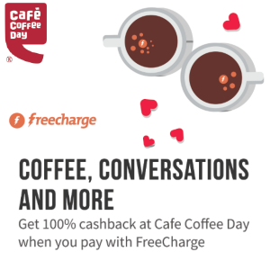 Cafe Coffee Day 100% Cashback with Freecharge wallet