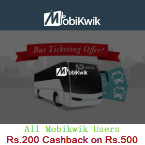 Mobikwik bus booking coupons