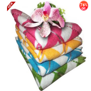 Tulip Velour Cotton Face Towel Set of 4