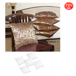Gold Touch Cushion Cover Set of 5 with filler (12X12)