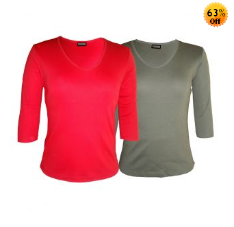 Espresso Winter V.Neck T.Shirts 2 pcs Combo