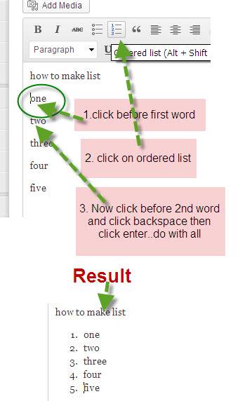 how to make list