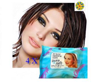 Facial Wipes Pack Of 4