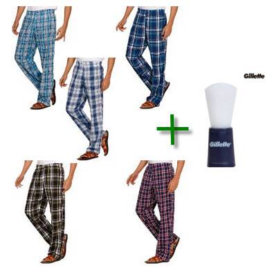 Navy Font Cotton Pyjamas + Gillette Shave Brush