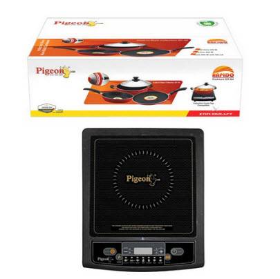 Pigeon Induction Cookware & 2000 Watts Cook Top Set