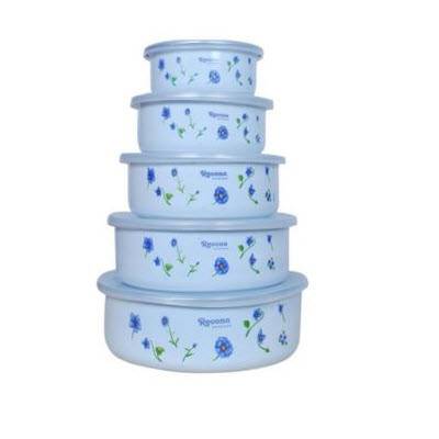Ideals-Set Of 5 Enamelware Storage Containers