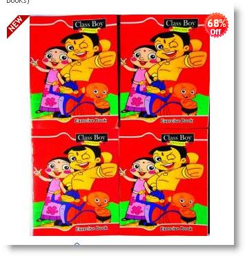 4 Chota Bheem Small Size Notebooks For Kids