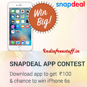 Snapdeal App 1st Purchase Rs. 100 Cashback on Rs. 100